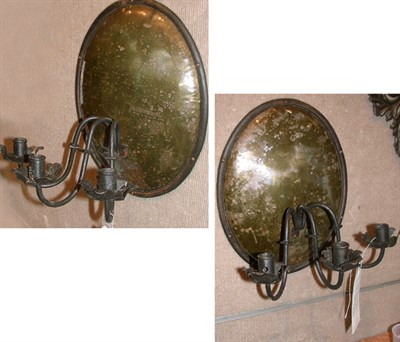 Lot 422 - Pair of Baroque Style Brass and Wrought Iron...