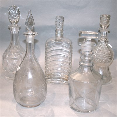 Lot 310 - Group of Five Colorless Glass Articles