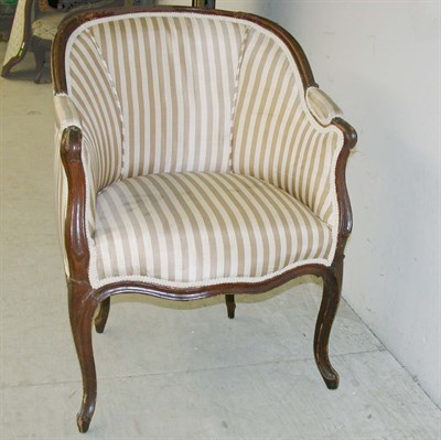 Lot 286 - Louis XV Style Upholstered Walnut Bergere