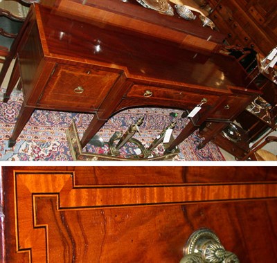 Lot 437 - George III Style Mahogany and Satinwood Sideboard
