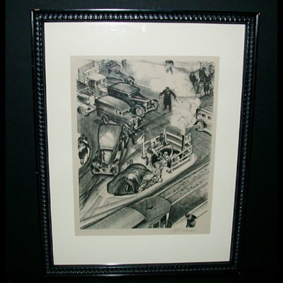 Lot 220 - Joseph Webster Golinkin RED FLAGS Lithograph,...