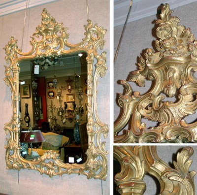 Lot 538 - George III Style Gilt Carved Wood Mirror