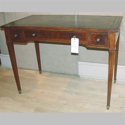 Lot 491 - Louis XVI Style Leather Inset Mahogany Writing...