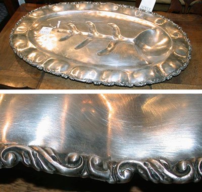 Lot 416 - Mexican Silver Well and Tree Platter Total...