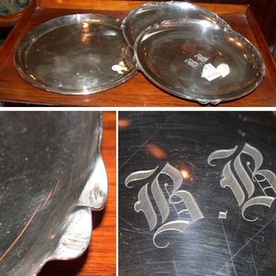Lot 419 - Two Cartier Sterling Silver Plates Together...