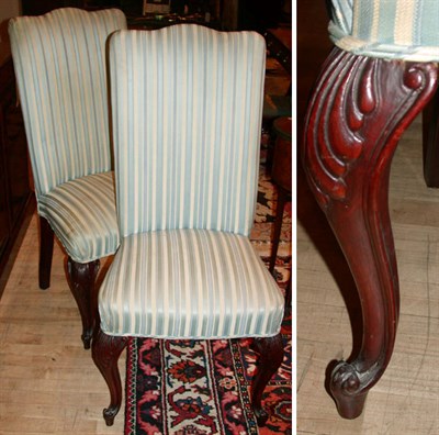 Lot 480 - Pair of George III Style Upholstered Mahogany...
