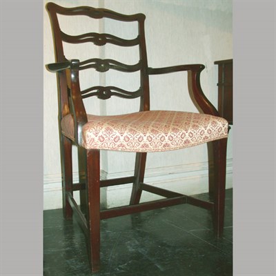 Lot 612 - Pair of Georgian Style Upholstered Mahogany...