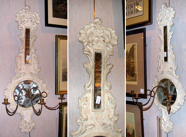 Lot 211 - Pair of Louis XV Style Carved and Painted...