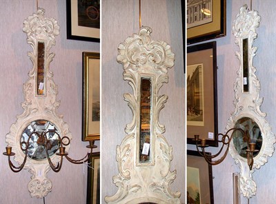 Lot 211 - Pair of Louis XV Style Carved and Painted...