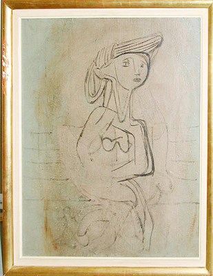 Lot 3 - Jankel Adler Polish, 1895-1949 SEATED WOMAN...