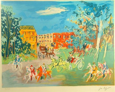 Lot 205 - Jean Dufy [BOIS DE BOULOGNE] Color lithograph,...