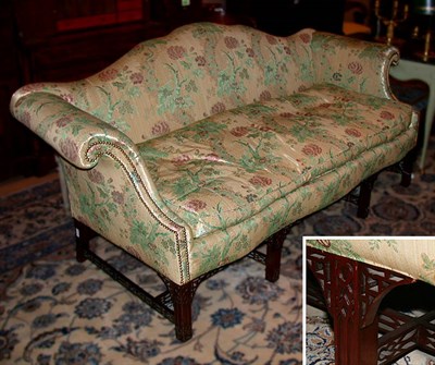 Lot 676 - George III Style Upholstered Mahogany...