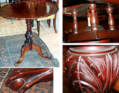 Lot 571 - George III Style Mahogany Tilt-Top Piecrust Table