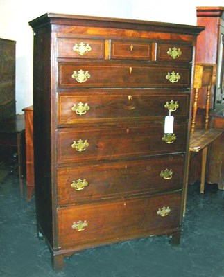 Lot 420 - Federal Inlaid Walnut Tall Chest of Drawers...