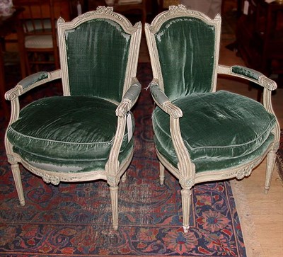 Lot 642 - Set of Four Louis XVI Style Painted and...
