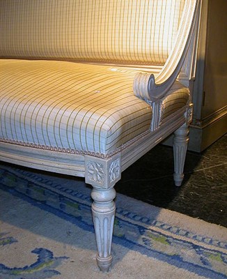 Lot 238 - Louis XVI Style Painted and Upholstered Marquise