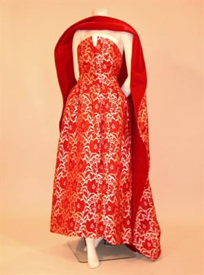 Lot 113 - Pauline Trigere Ball Gown and Train American,...