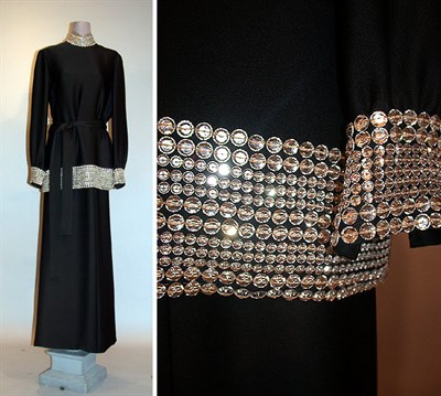 Lot 140 - Norell Black Satin Evening Ensemble American,...
