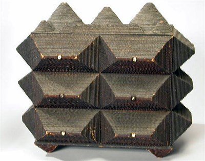 Lot 306 - Group of Three Tramp Art Objects Comprising a...