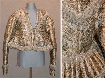 Lot 520 - Gold and Silver Winter Jacket Russian, 19th...
