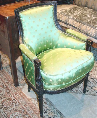 Lot 378 - Louis XVI Stained Beechwood Bergere