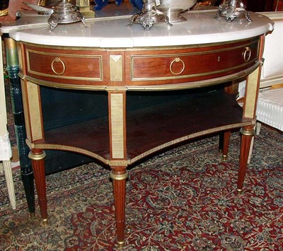 Lot 715 - Louis XVI Style Marble Top Gilt-Bronze Serving...