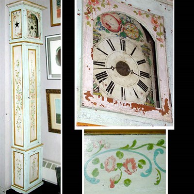 Lot 331 - Provincial Style Painted and Decorated Tall...