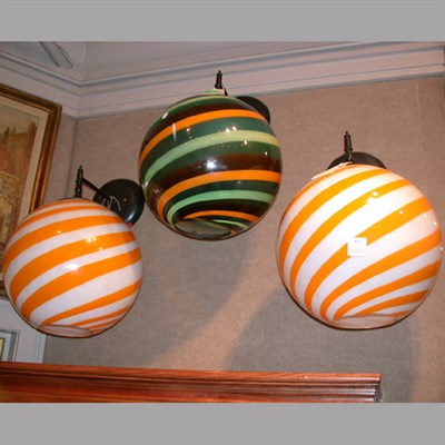 Lot 571 - Group of Three Glass Sconces