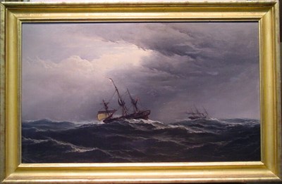 Lot 29 - James Hamilton 1819-1878 A GALE Signed J....