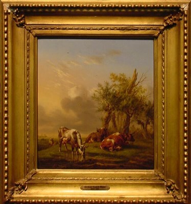 Lot 173 - Abraham Hendrik Winter Dutch, 1800-1861 COWS...