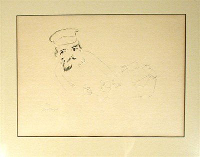 Lot 183 - Marc Chagall L'HOMME AU LIVRE (MOURLOT 15)...
