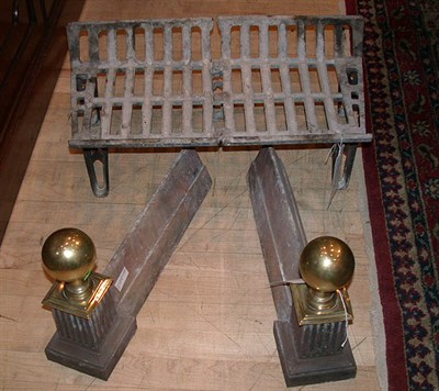 Lot 411 - Set of Georgian Style Brass Fire Place...