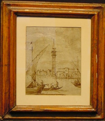 Lot 107 - Manner of Francesco Guardi VENETIAN CANAL...