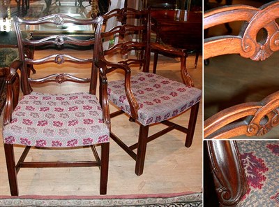 Lot 456 - Set of Eight George III Style Upholstered...