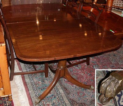 Lot 454 - Georgian Style Mahogany Double-Pedestal Dining...