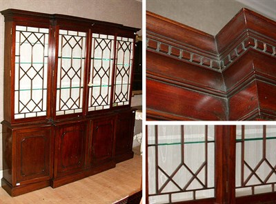 Lot 404 - George III Mahogany Breakfront Cabinet