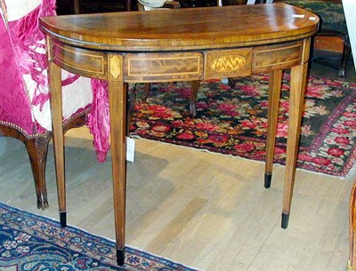 Lot 274 - George III Satinwood and Mahogany Fold-Over...