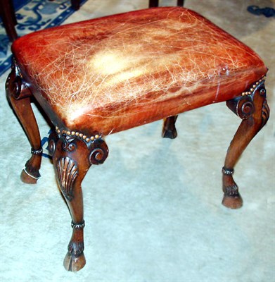 Lot 313 - George II Style Leather Upholstered Mahogany...