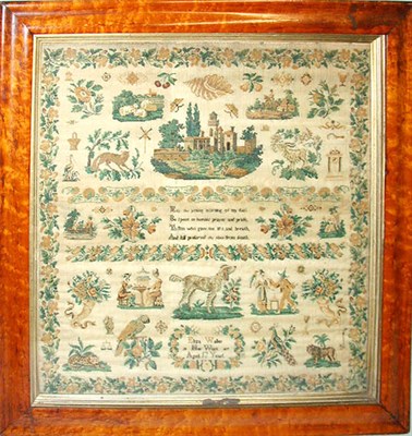 Lot 172 - English Silk and Wool Needlework Picture Eliza...