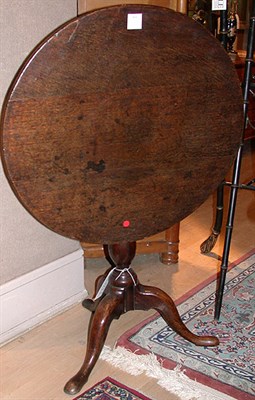 Lot 519 - Provincial George III Oak and Elm Tilt-Top...