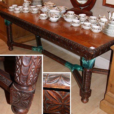 Lot 330 - Renaissance Revival Walnut Library Table