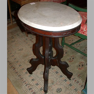 Lot 352 - Victorian Marble Top Mahogany Side Table