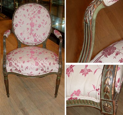 Lot 466 - George III Style Painted and Parcel Gilt...