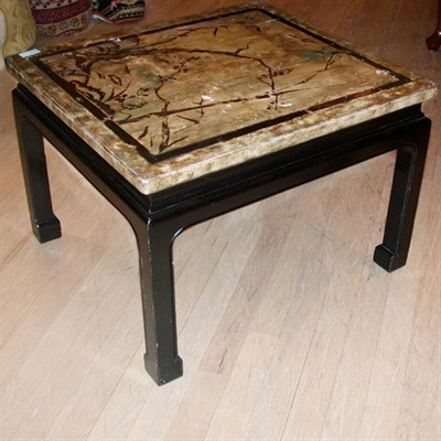 Lot 365 - Pair of Oriental Style Black Lacquered Gilt...