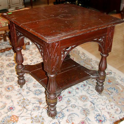 Lot 383 - Victorian Oak Center Table