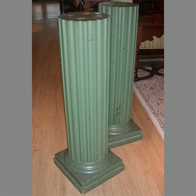Lot 472 - Pair of Neoclassical Style Painted Columns