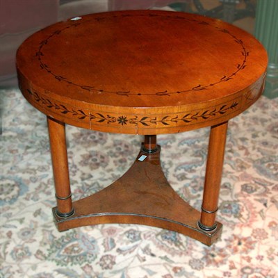 Lot 399 - Empire Style Stenciled Decorated Walnut Low Table
