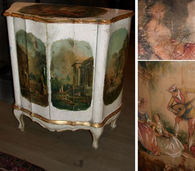 Lot 322 - Italian Rococo Style Painted and Parcel Gilt...