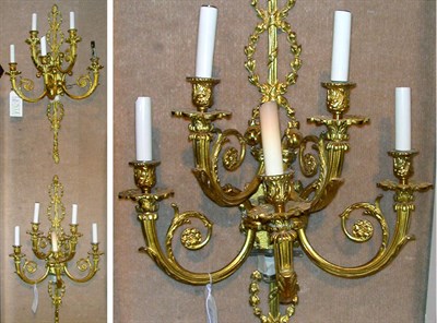 Lot 550 - Set of Four Louis XVI Style Gilt-Metal...