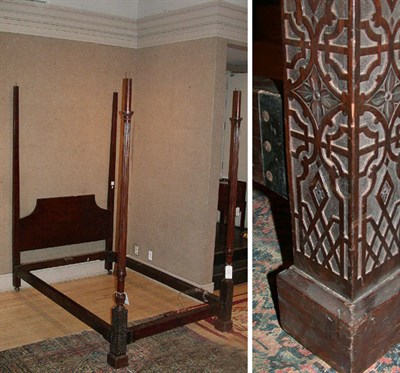Lot 243 - Georgian Style Mahogany Four-Poster Bed